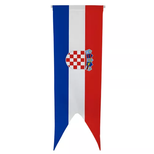 Oriflamme Croatie en maille polyester avec traverse