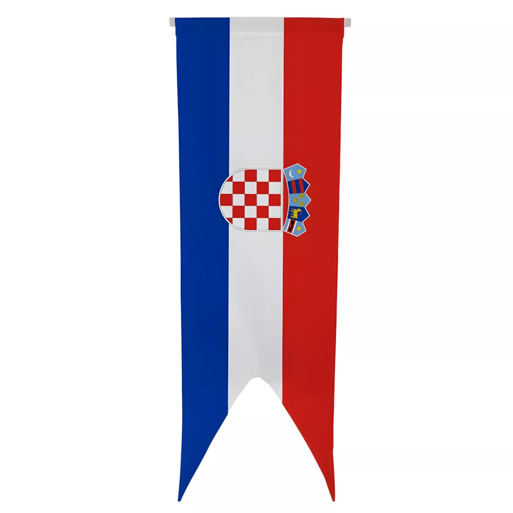 Oriflamme Croatie en maille polyester avec traverse