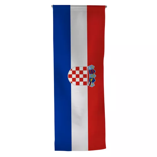 Oriflamme Croatie en maille polyester avec traverse