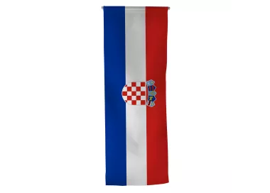 Oriflamme Croatie en maille polyester avec traverse