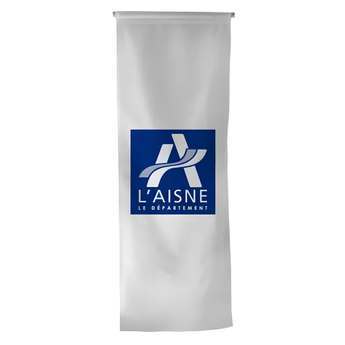 Oriflamme du Conseil départemental de l'Aisne en polyester