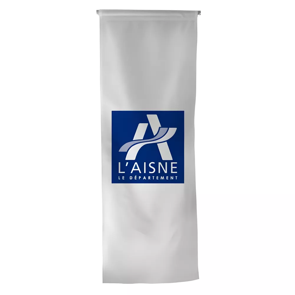 Oriflamme du Conseil départemental de l'Aisne en polyester