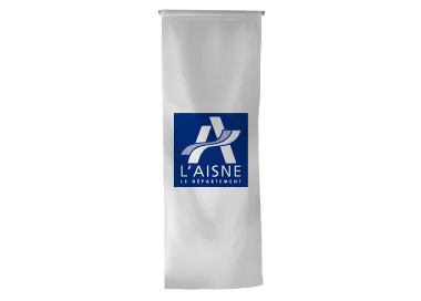 Oriflamme du Conseil départemental de l'Aisne en polyester