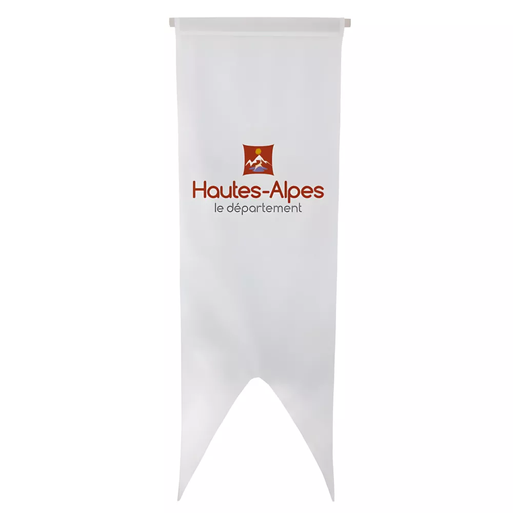 Oriflamme du Conseil Départemental des Hautes-Alpes en maille polyester