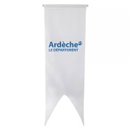 Oriflamme du Conseil Départemental de l'Ardèche en maille polyester