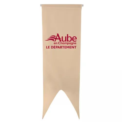 Oriflamme du Conseil Départemental de l'Aube en maille polyester