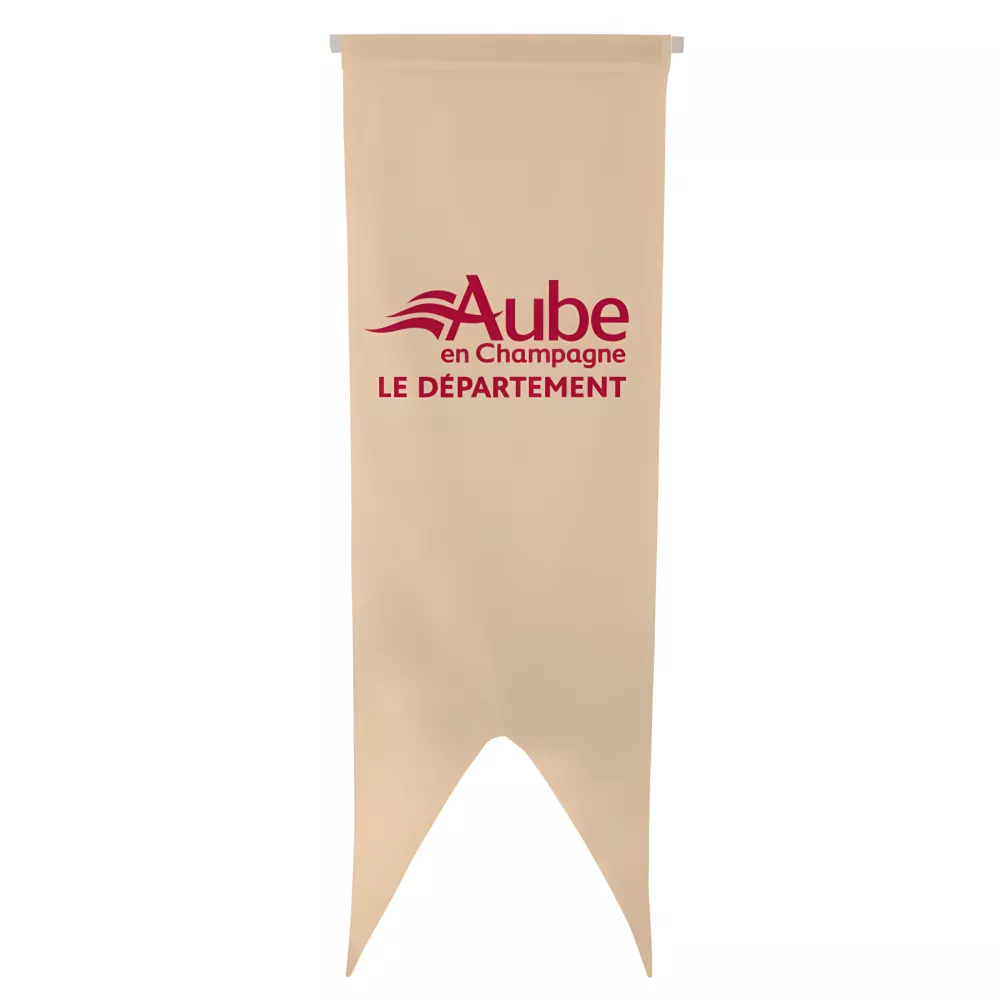 Oriflamme du Conseil Départemental de l'Aube en maille polyester