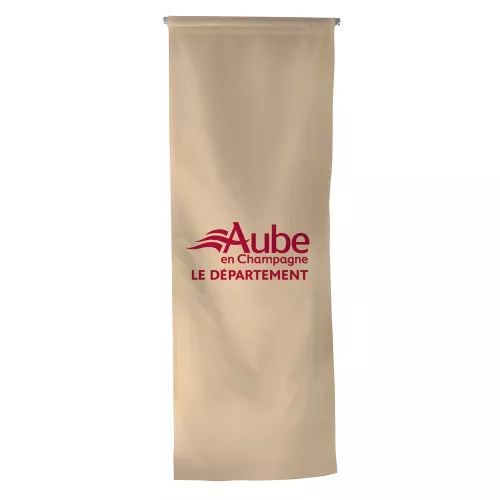 Oriflamme du Conseil Départemental de l'Aube en maille polyester