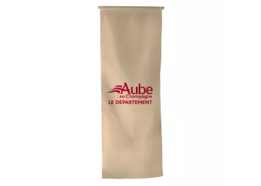 Oriflamme du Conseil Départemental de l'Aube en maille polyester