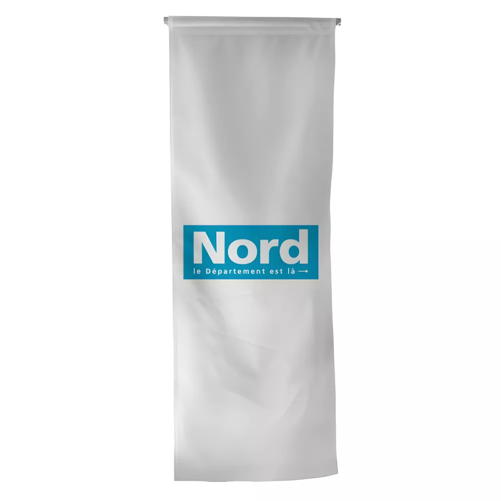 Oriflamme du Conseil Départemental du Nord en maille polyester Oriflamme du Conseil Départemental du Nord en maille polyester