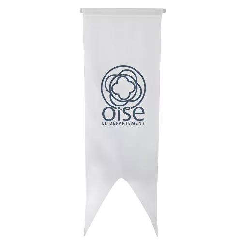 Oriflamme du Conseil Départemental de l'Oise en maille polyester