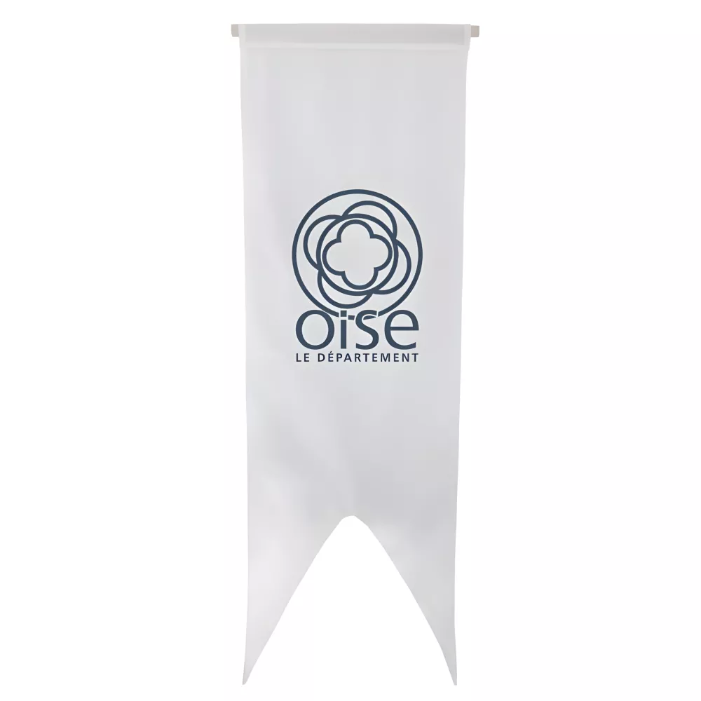 Oriflamme du Conseil Départemental de l'Oise en maille polyester