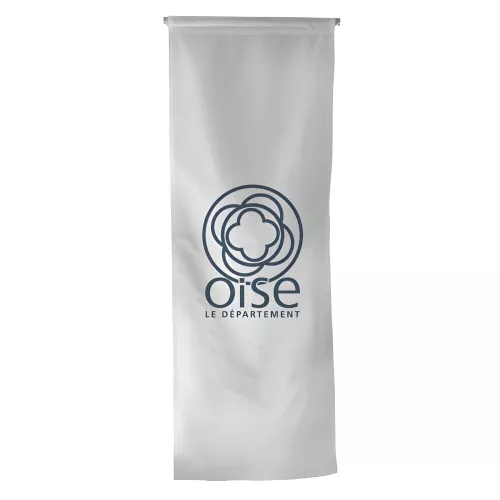 Oriflamme du Conseil Départemental de l'Oise en maille polyester