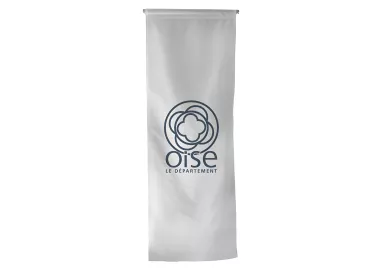 Oriflamme du Conseil Départemental de l'Oise en maille polyester
