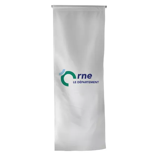 Oriflamme du Conseil Départemental de l'Orne en maille polyester