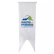 Oriflamme du Conseil Départemental des Hautes-Pyrénées verticale