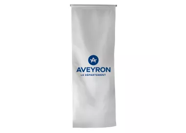 Oriflamme Conseil Départemental Aveyron maille polyester 115g