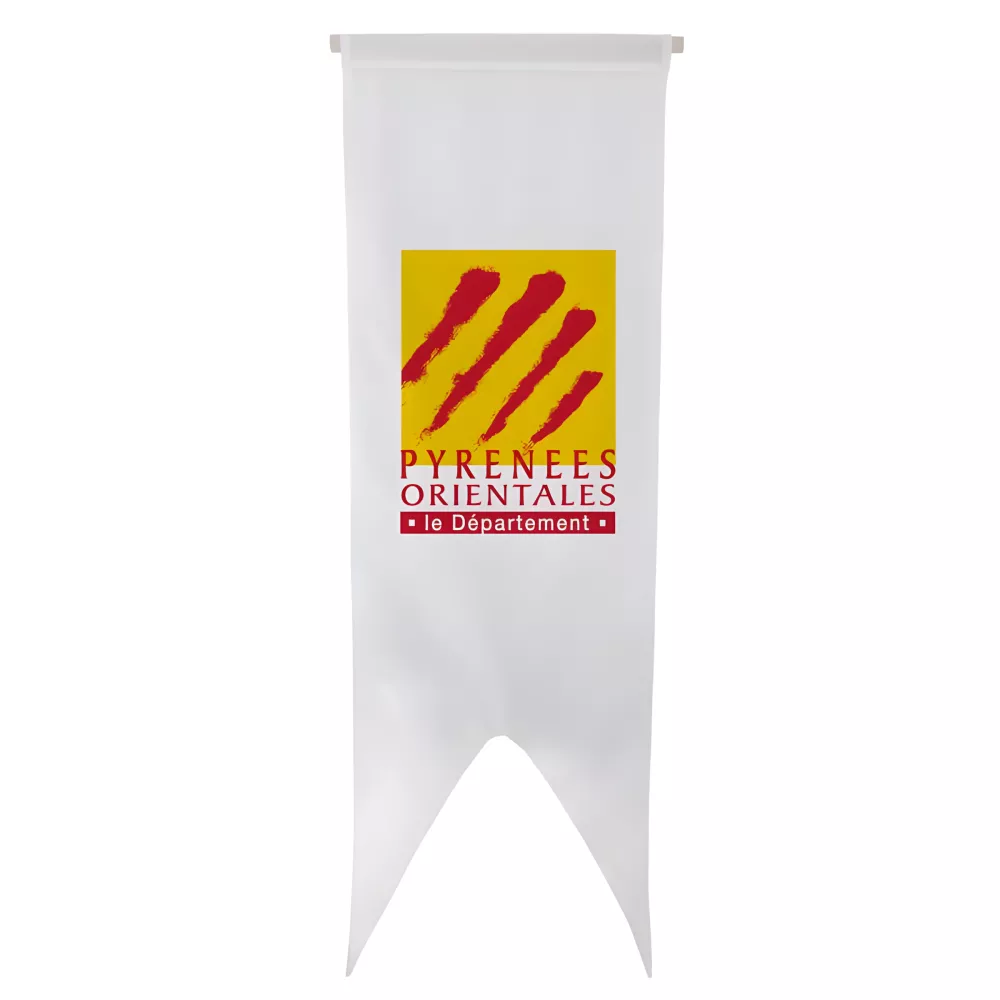 Oriflamme du Conseil Départemental des Pyrénées-Orientales en maille polyester