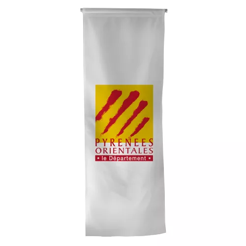 Oriflamme du Conseil Départemental des Pyrénées-Orientales en maille polyester