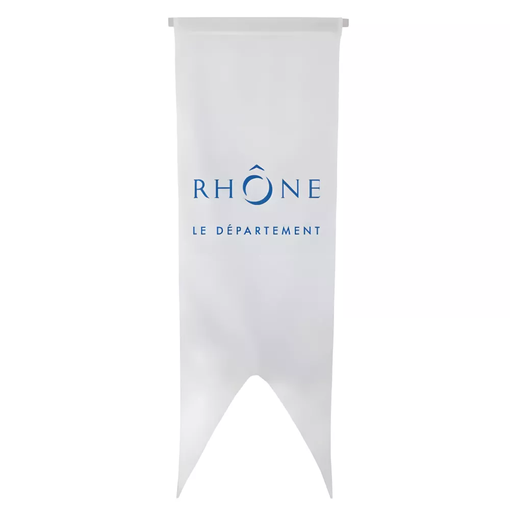 Oriflamme du Conseil Départemental du Rhône en maille polyester
