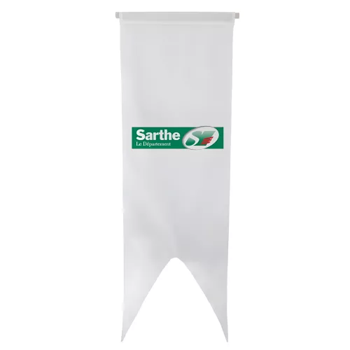 Oriflamme du Conseil Départemental de la Sarthe en maille polyester