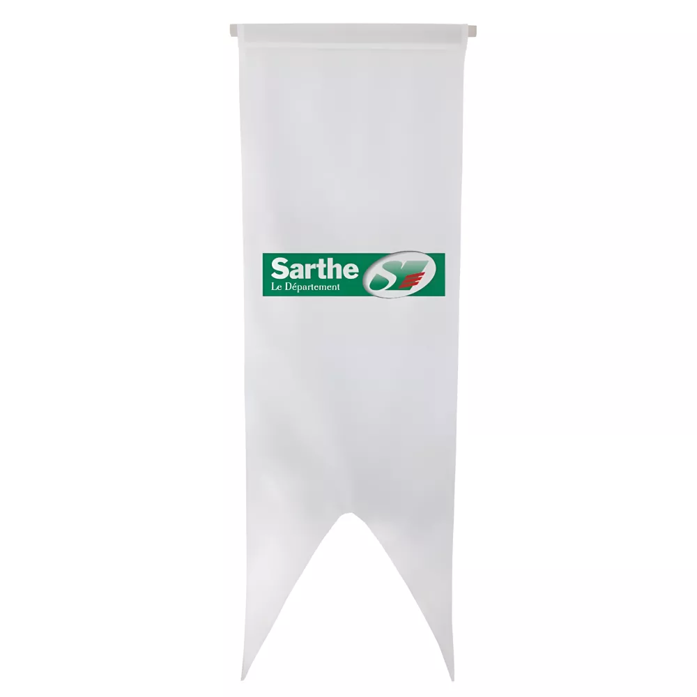 Oriflamme du Conseil Départemental de la Sarthe en maille polyester