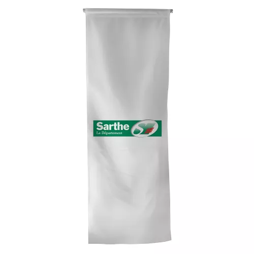 Oriflamme du Conseil Départemental de la Sarthe en maille polyester
