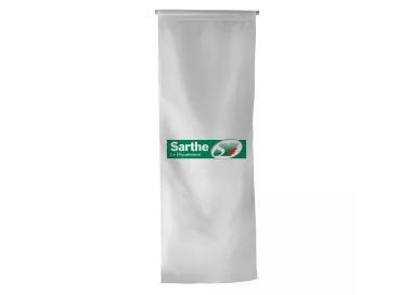 Oriflamme du Conseil Départemental de la Sarthe en maille polyester
