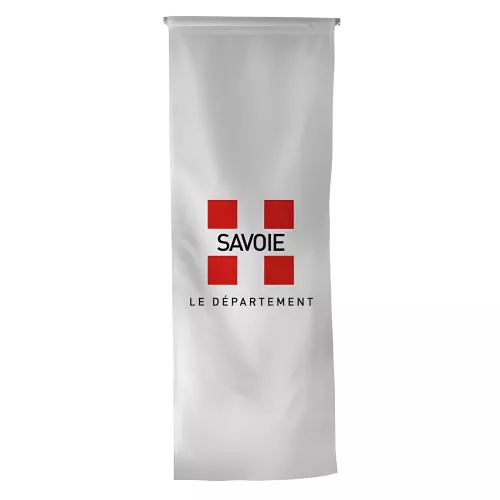 Oriflamme du Conseil Départemental de la Savoie en maille polyester