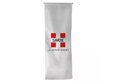 Oriflamme du Conseil Départemental de la Savoie en maille polyester
