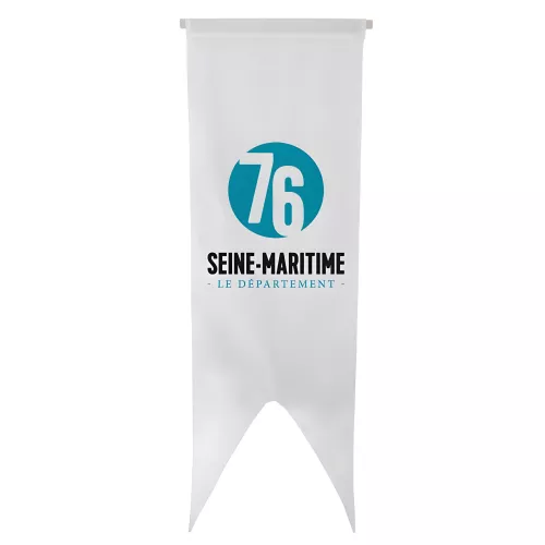 Oriflamme du Conseil Départemental de la Seine-Maritime en maille polyester