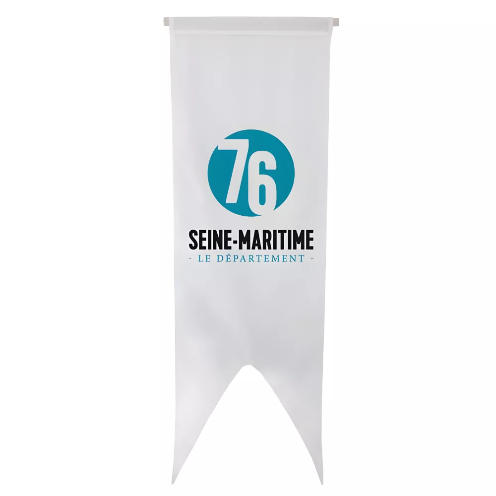 Oriflamme du Conseil Départemental de la Seine-Maritime en maille polyester Oriflamme du Conseil Départemental de la Seine-Maritime en maille polyester