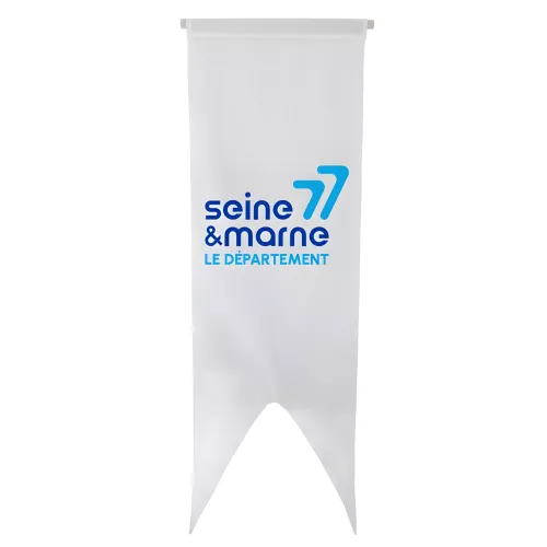 Oriflamme du Conseil Départemental de Seine-et-Marne en polyester