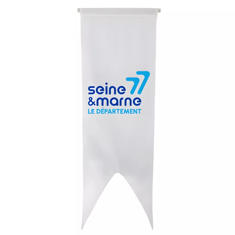 Oriflamme du Conseil Départemental de Seine-et-Marne en polyester