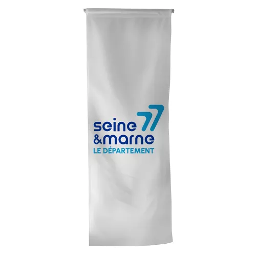Oriflamme du Conseil Départemental de Seine-et-Marne en polyester