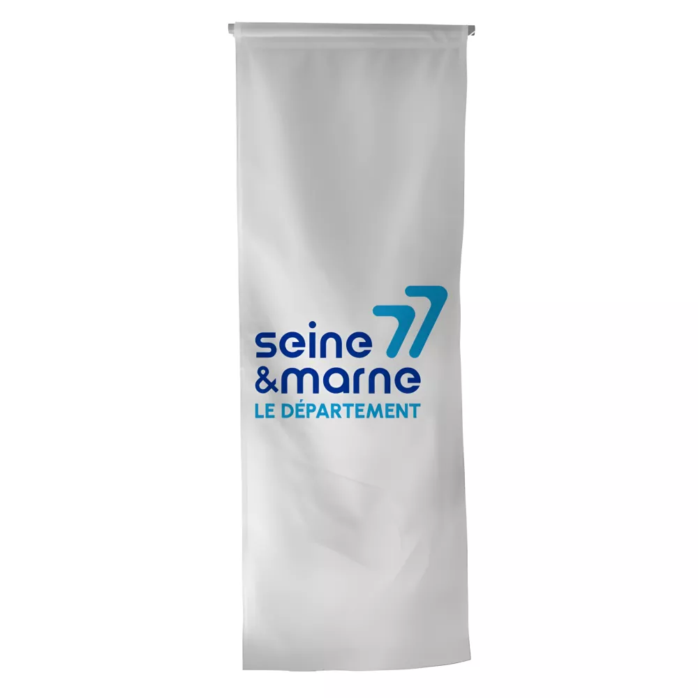 Oriflamme du Conseil Départemental de Seine-et-Marne en polyester