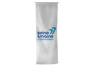 Oriflamme du Conseil Départemental de Seine-et-Marne en polyester