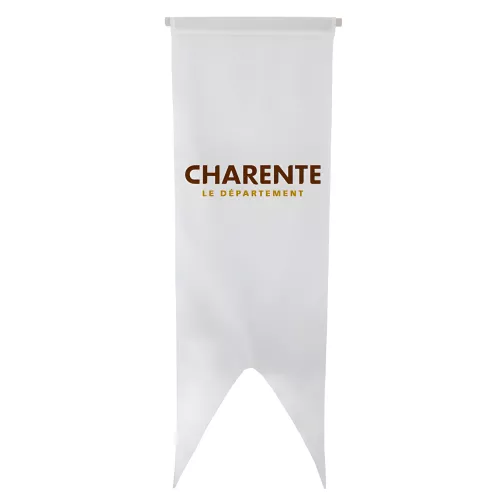 Oriflamme du Conseil Départemental de la Charente en maille polyester