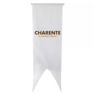 Oriflamme du Conseil Départemental de la Charente en maille polyester