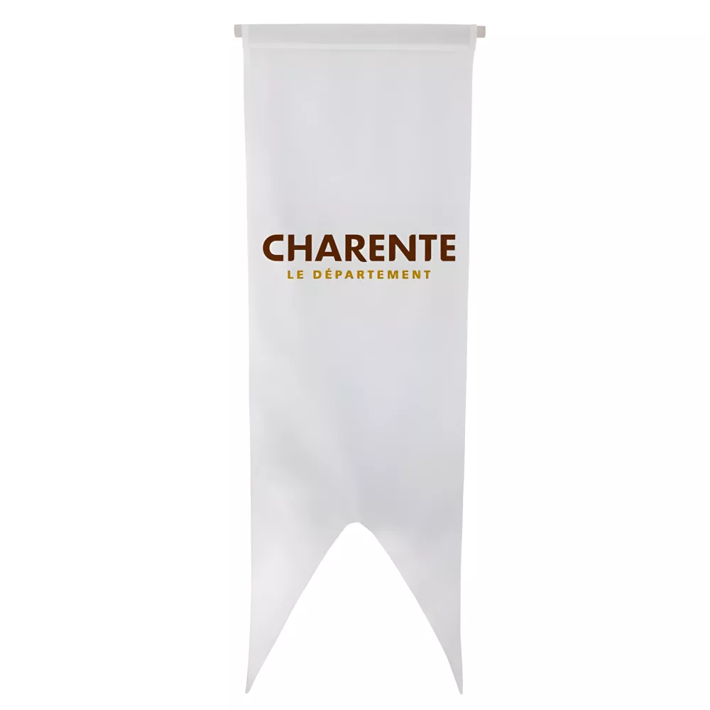 Oriflamme du Conseil Départemental de la Charente en maille polyester