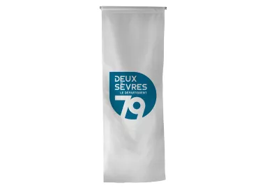 Oriflamme Conseil Départemental Deux-Sèvres en maille polyester