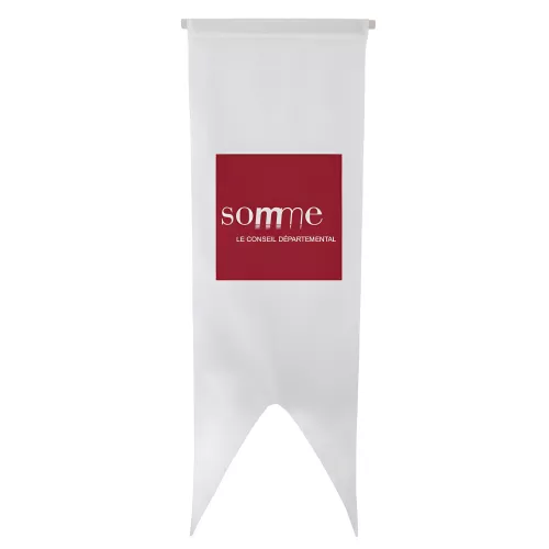 Oriflamme du Conseil Départemental de la Somme en maille polyester