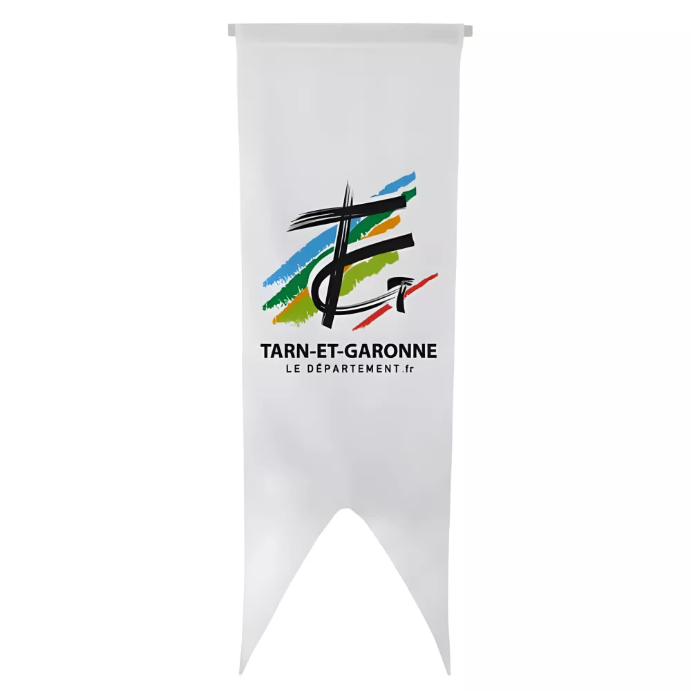 Oriflamme du Conseil Départemental Tarn-et-Garonne polyester Oriflamme du Conseil Départemental Tarn-et-Garonne polyester