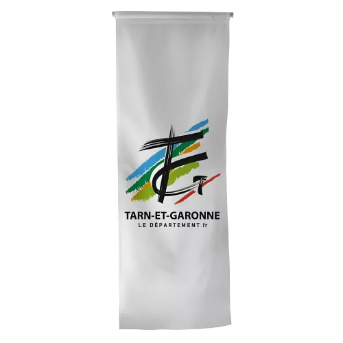 Oriflamme du Conseil Départemental Tarn-et-Garonne polyester Oriflamme du Conseil Départemental Tarn-et-Garonne polyester