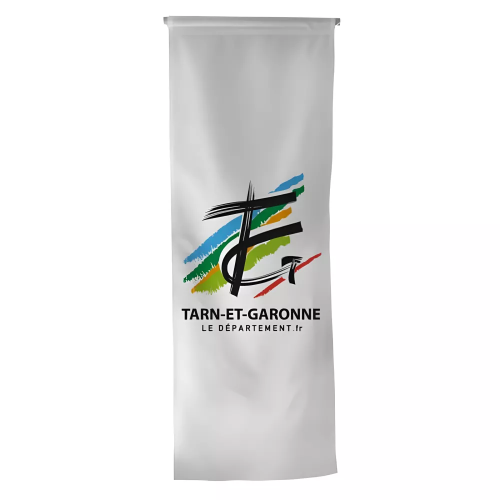 Oriflamme du Conseil Départemental Tarn-et-Garonne polyester Oriflamme du Conseil Départemental Tarn-et-Garonne polyester