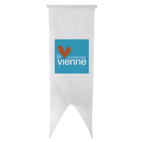 Oriflamme du Conseil Départemental de la Vienne avec traverse