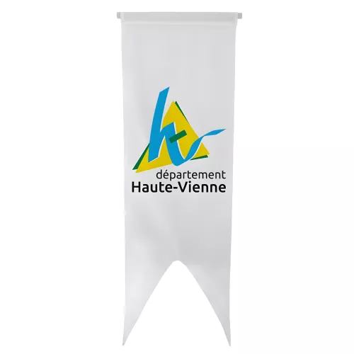 Oriflamme du Conseil Départemental de la Haute-Vienne en polyester