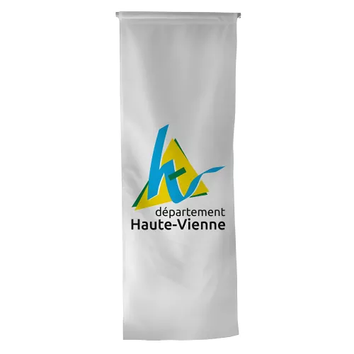 Oriflamme du Conseil Départemental de la Haute-Vienne en polyester