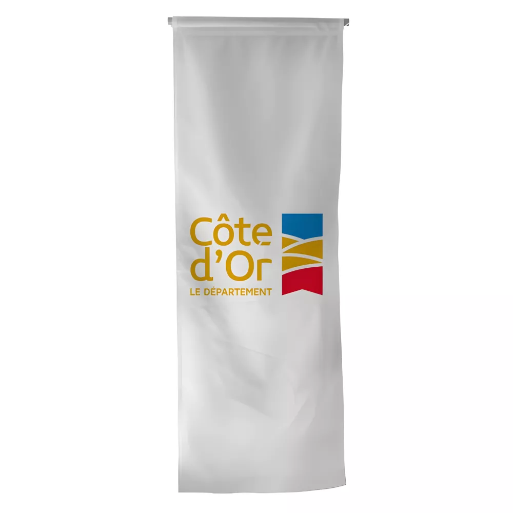 Oriflamme du Conseil Départemental de la Côte-d'Or en polyester Oriflamme du Conseil Départemental de la Côte-d'Or en polyester
