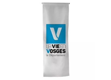 Oriflamme du Conseil Départemental des Vosges en maille polyester